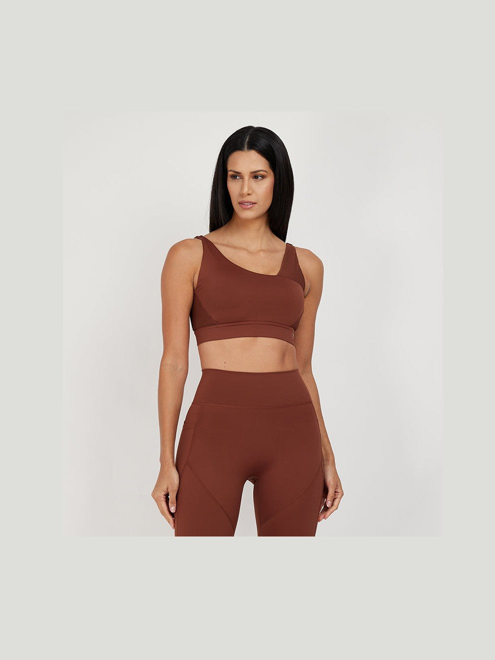 SQUATWOLF CODE RIBBED ASYMMETRIC BRA
