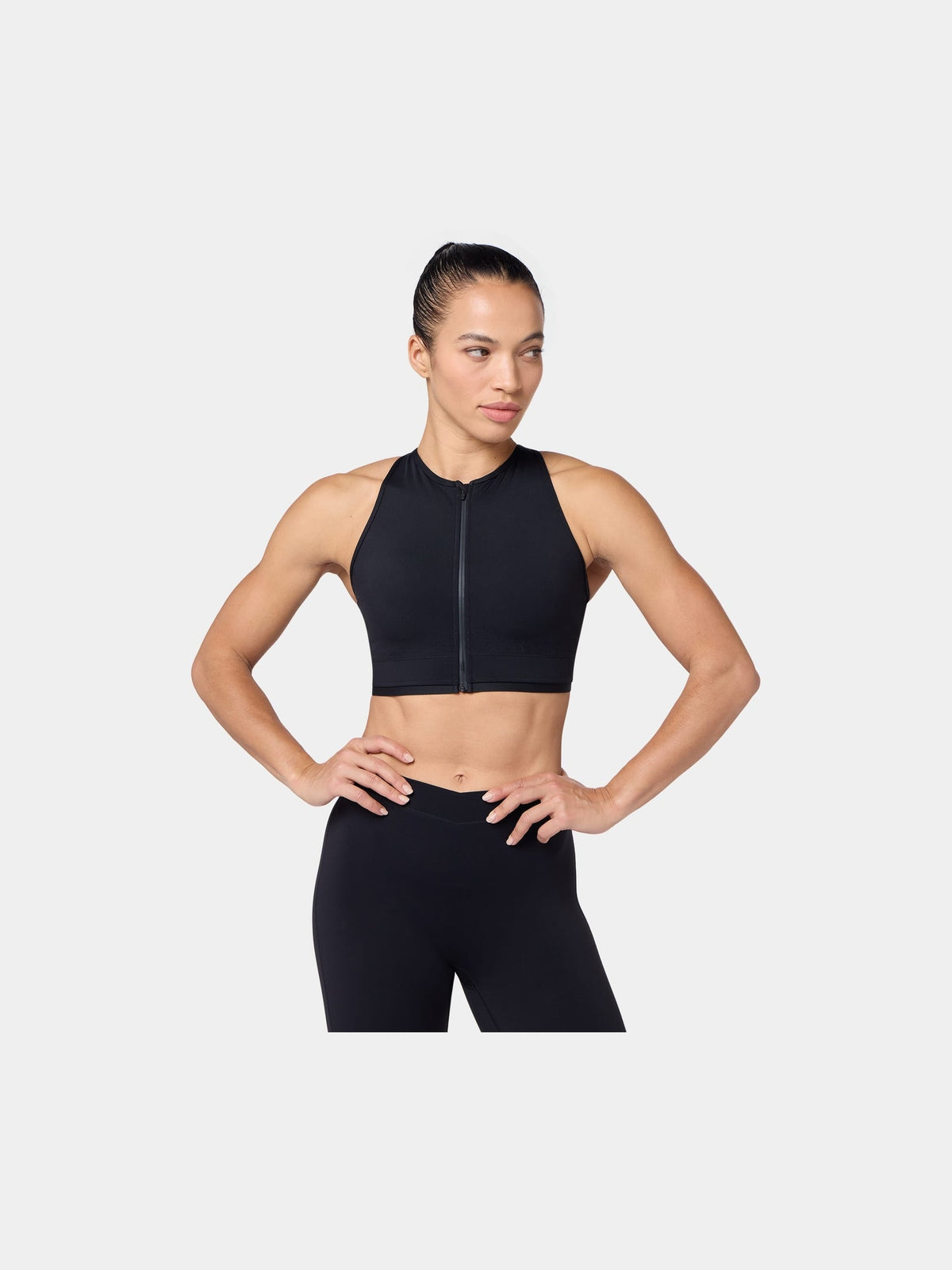 SQUATWOLF ZIP UP ADJUSTABLE CROSS-BACK BRA