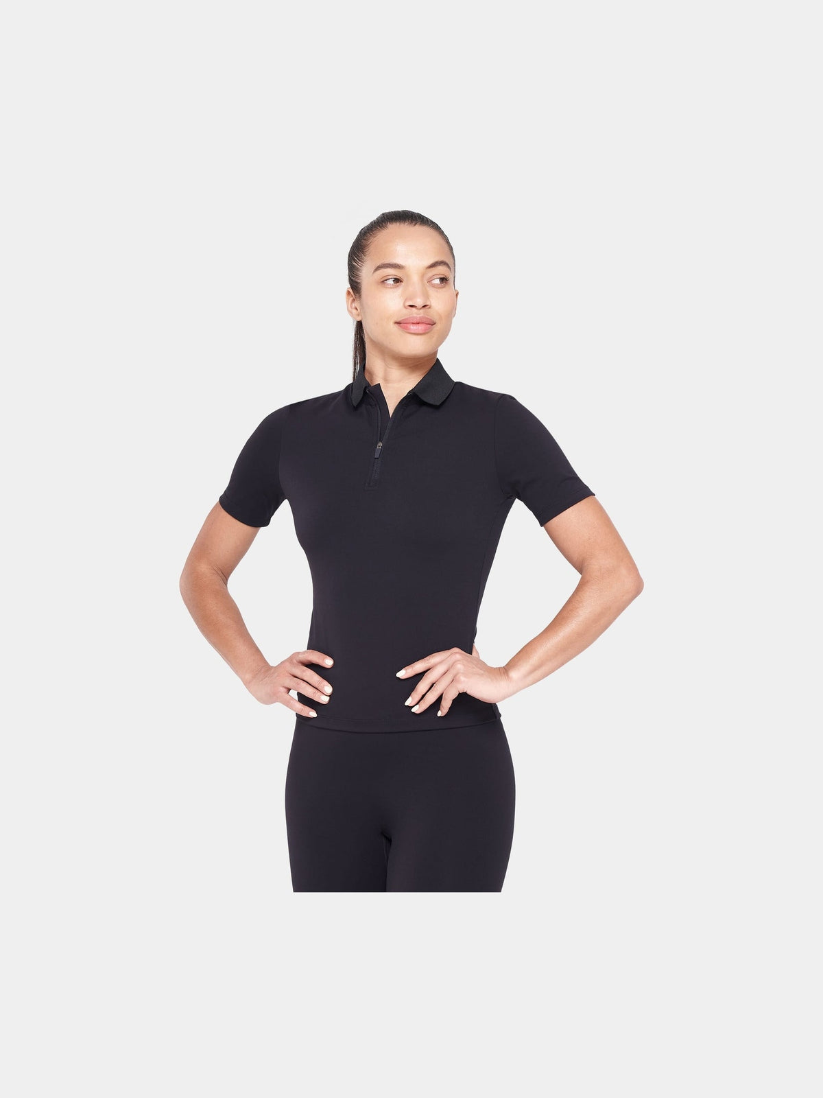 SQUATWOLF ZIP UP POLO HIGH HIP TEE