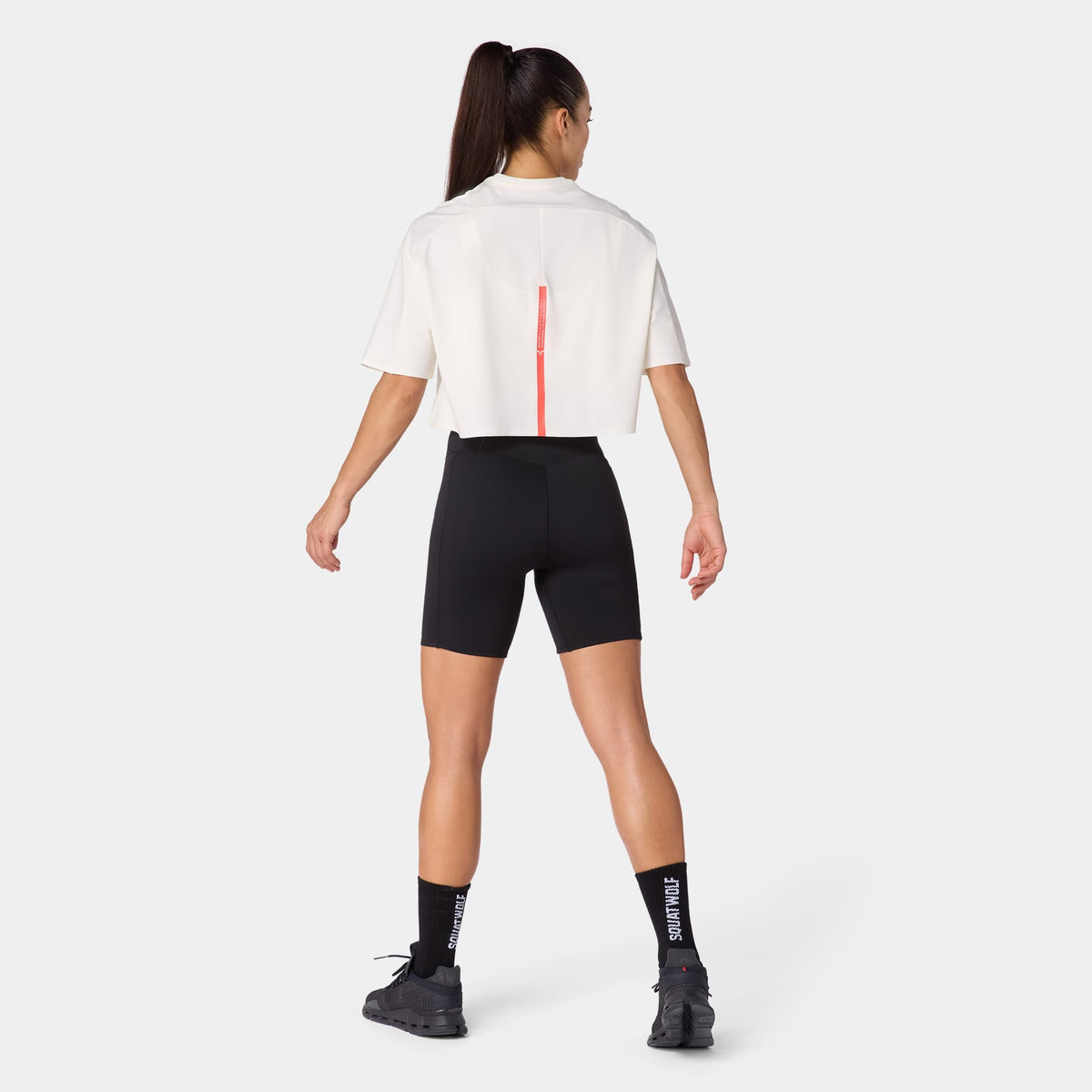 SQUATWOLF PIMA COTTON ACTDRY OVERSIZED CROP GYM T-SHIRT