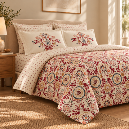Karaca Home Luis Satin Double Duvet Cover Set, 8680214360255