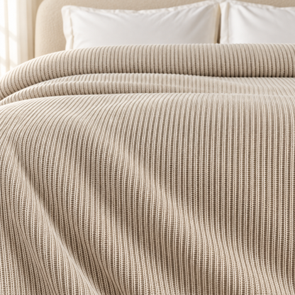 Karaca Home Cool Touch Double Knitted Blanket 200 × 220 cm – Grey, 200.22.14.0756