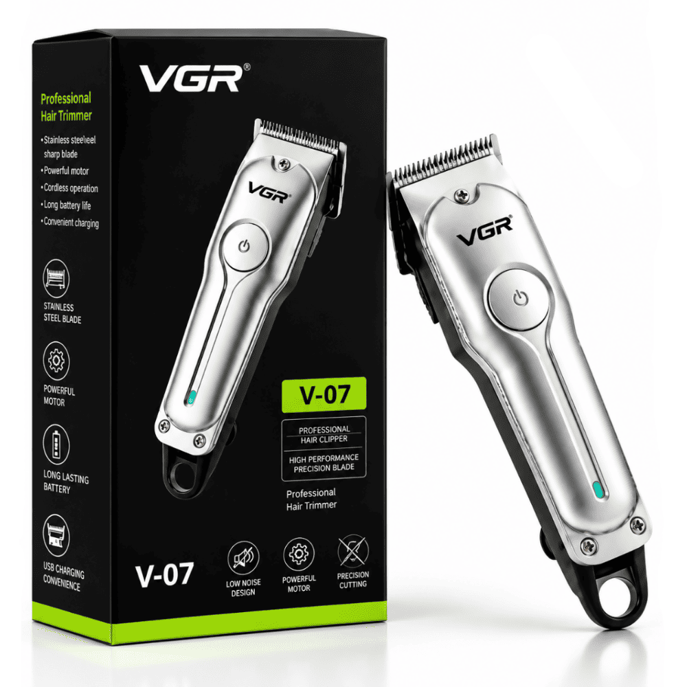 VGR Professional Hair Trimmer – Cordless Barber Cuts Rechargeable T-Blade 071