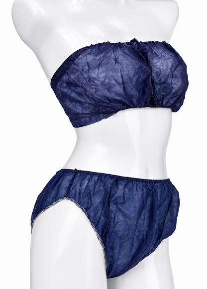 La Perla Tech, Disposable Women's Bra/panties Spa Sauna -Steam Suit -Tanning -Wax Foot Bath (Pack of 100) 50 pics
