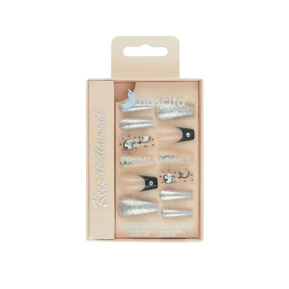 Nascita Premium Diamond Artificial Nails Set 288 Pack of 12