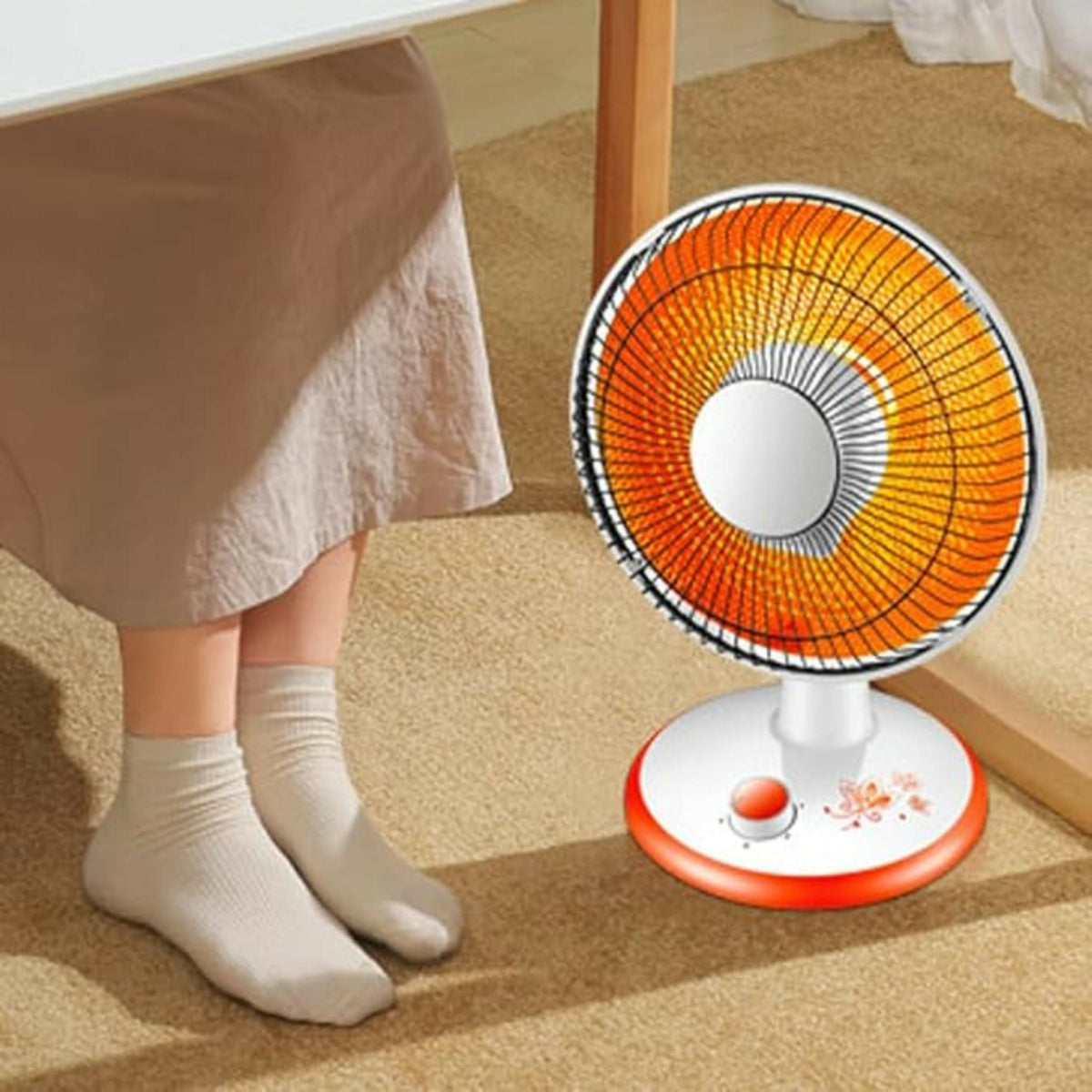 General Line Sun Heater, Oscillating , 2 heating settings 400w/800w, 1 hour timer wide heat distribution, safety tip-over switch