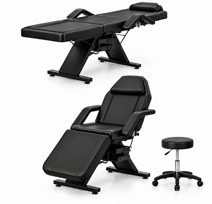 facial-massage table 3-section adjustable beauty hydraulic rolling salon stool