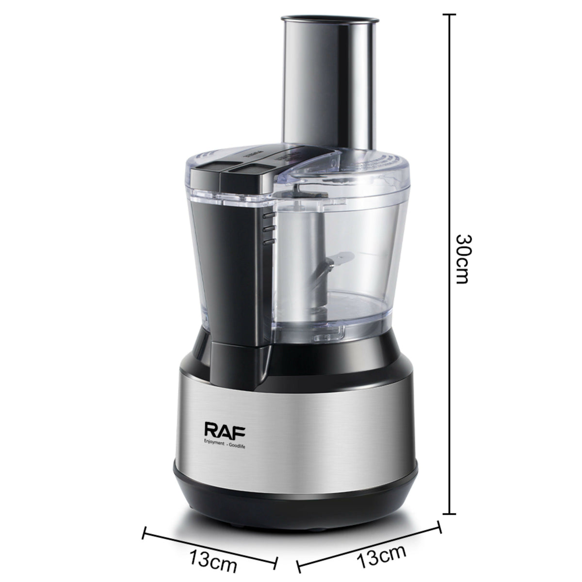Raf R.2872 Food Processor 600W, 750ML Capacitiy, low noise , Stainless Steel