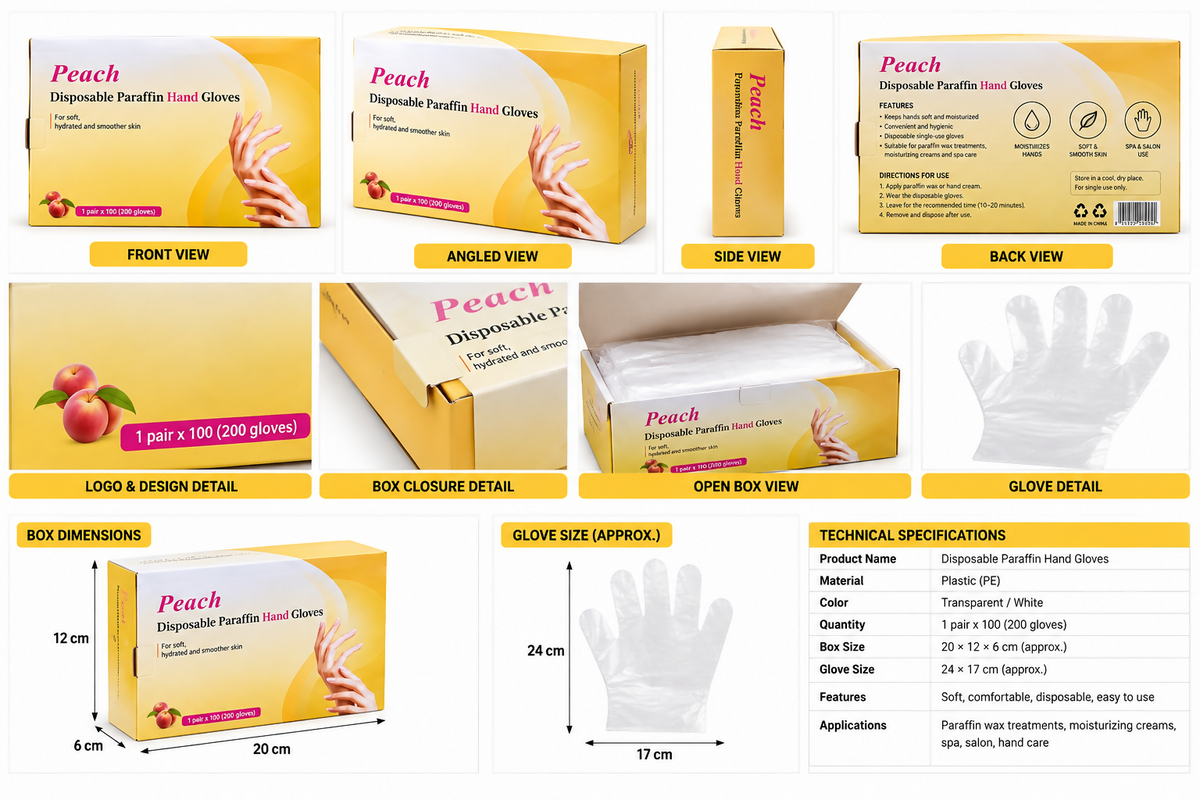La Perla Tech, Disposable Paraffin Feet Gloves Elissar