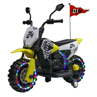 Kids Electric Motorcycle – 6V/12V Battery, LED Lights, Music & Safe Ride (Ages 2–8)