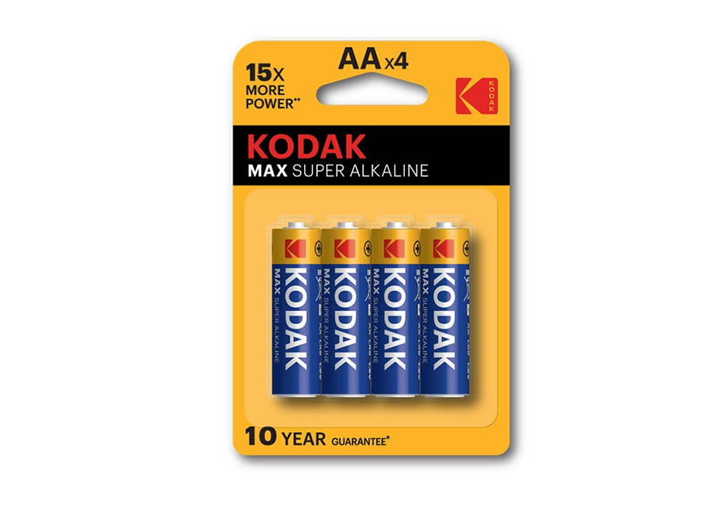 Kodak, AA Max Super Alkaline Battery Pack of 4
