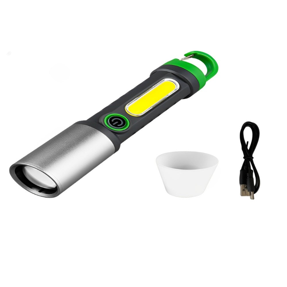 Multifuncitonal Rechargeable Zoom Flashlight, Available in Different Colors