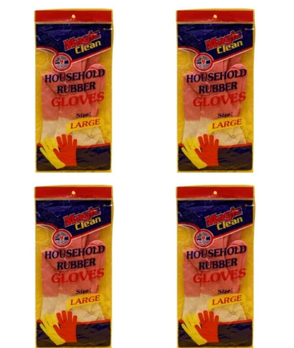 Magic Clean, Buy 3 Magic Clean Rubber Gloves Get 1 Free, Available in Different Sizes