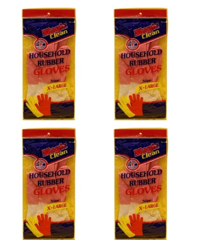 Magic Clean, Buy 3 Magic Clean Rubber Gloves Get 1 Free, Available in Different Sizes