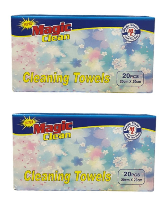 Magic Clean, Microfiber Cleaning Towels Pack of 40 pcs
