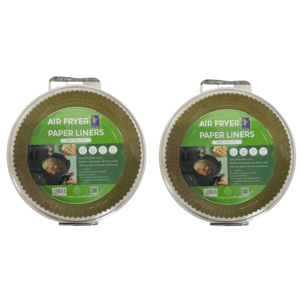 Vital, Air Fryer Paper Liner Pack of 100, Available in Different Sizes
