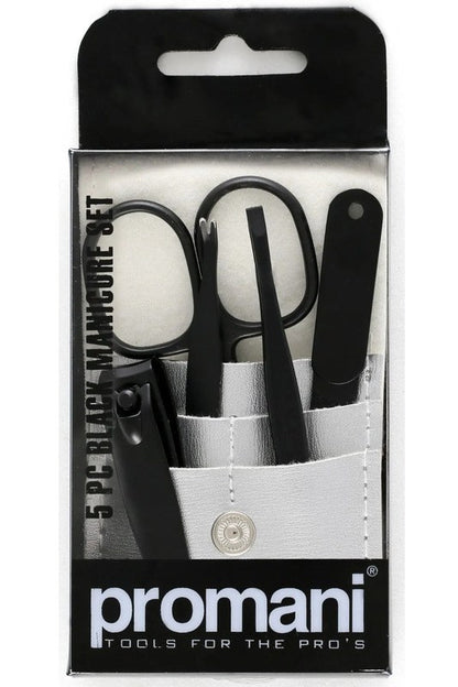 Promani 5 Piece Black Manicure Set PR-115