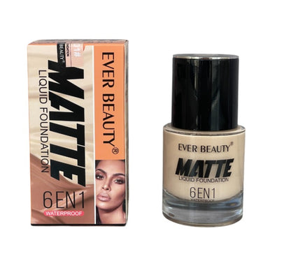 Ever Beauty, Matte Liquid Foundation Waterproof, Available in Different Colors