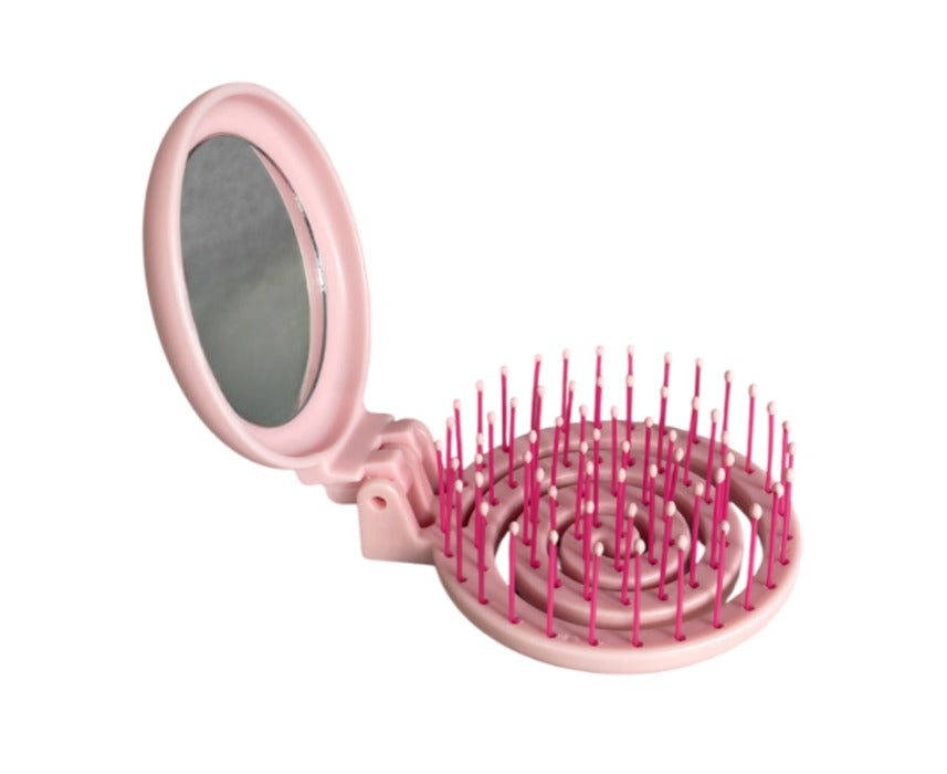 Nascita, Foldable Pocket Hair Brush With Mirror, Available in Different Colors