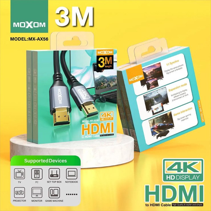 Moxom, MX-AX56 4K HDMI Cable 3m