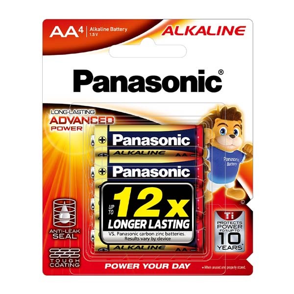 Panasonic, AA Alkaline Battery Pack of 4