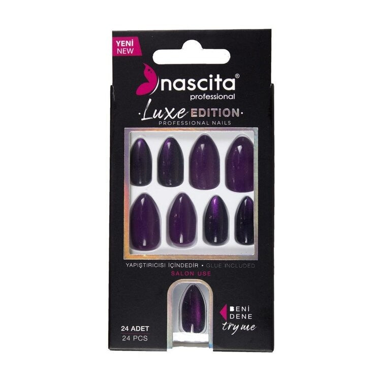 Nascita, Luxe False Nails With Glue 220 Pack of 24