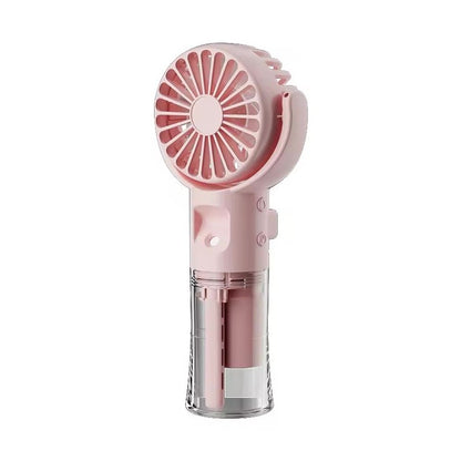 Rechargeable Handheld Water Spray Fan With Neck Strap, Available in Different Colors