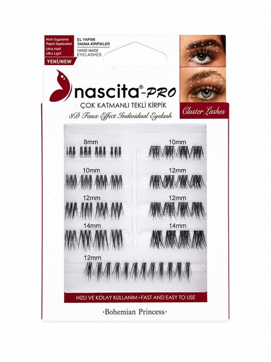 Nascita, Multi-Layered Single Lashes Bohemian Princess 163 Pack of 44