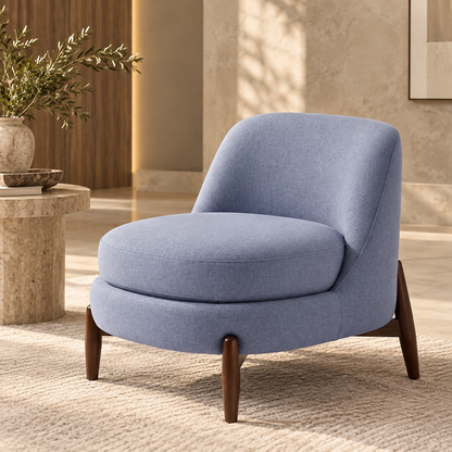 Massimo Luxury Upholstered Lounge Chair – Blue | HSA010-B