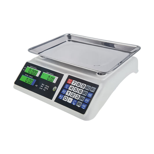 Aerbes Rechargeable Electronic Price Calculation Scale, Maximum Load 40KG LCD Display 37x35x13cm PO-6278ABJ185, AB-J185