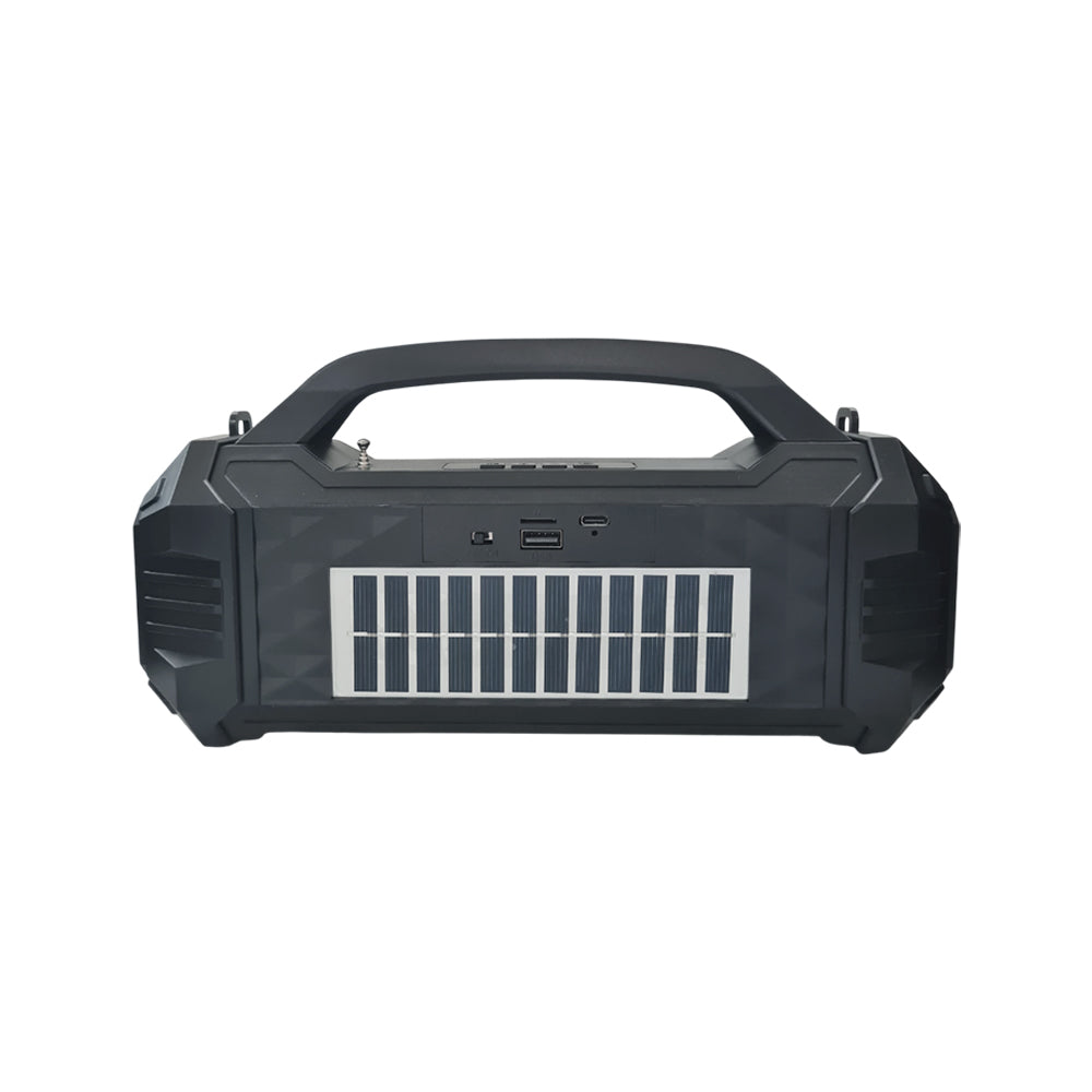 Aerbes Rechargeable Solar Powered Bluetooth Speaker Flashlight PO-6278 - GREENABSD14, AB-SD14BLK