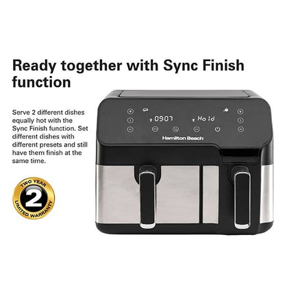 Hamilton Beach, Air Fryer 8.5L Dual
