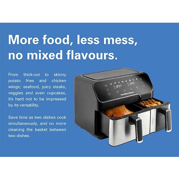 Hamilton Beach, Air Fryer 8.5L Dual