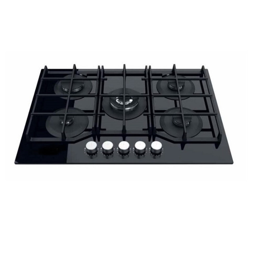 Ariston, Built In Gas Hob 75CM Black Glass