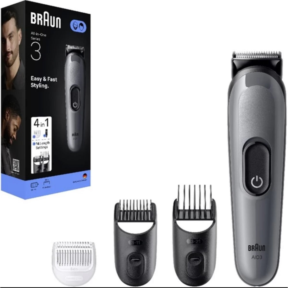 Braun, All In 1 Trimmer + 14 Length Comb + Accessories