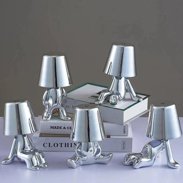 Thinker Silver LED Table Lamp with Touch Control, 3 Light Modes, SK1951428C