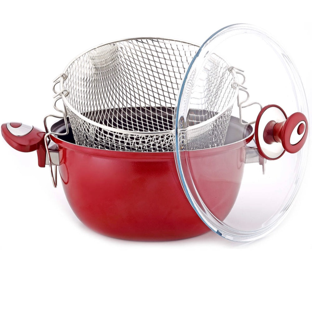 Arian, Fryer Pot 24Cm + Frying Basket + Pyrex Lid