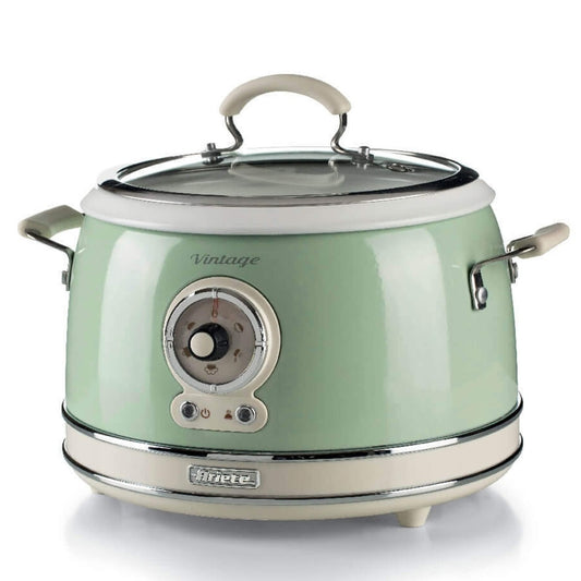 Ariete, Vintage Rice & Slow Cooker,Steam Cooking, Green, 2904/04