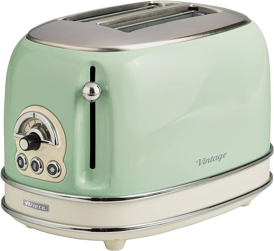 Ariete, Vintage Toaster 2 Slices w/Pliers 815W Green, 0155/14