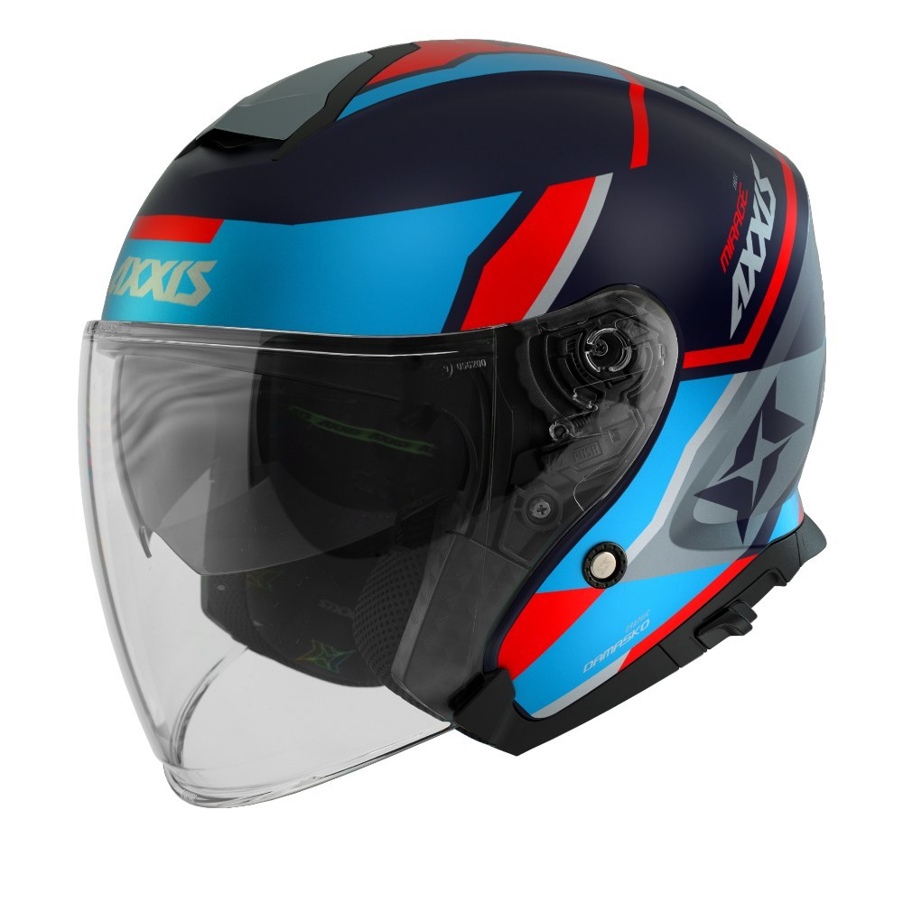 Axxis, Helmet Mirage Damasko Matt Blue, Available in Different Sizes
