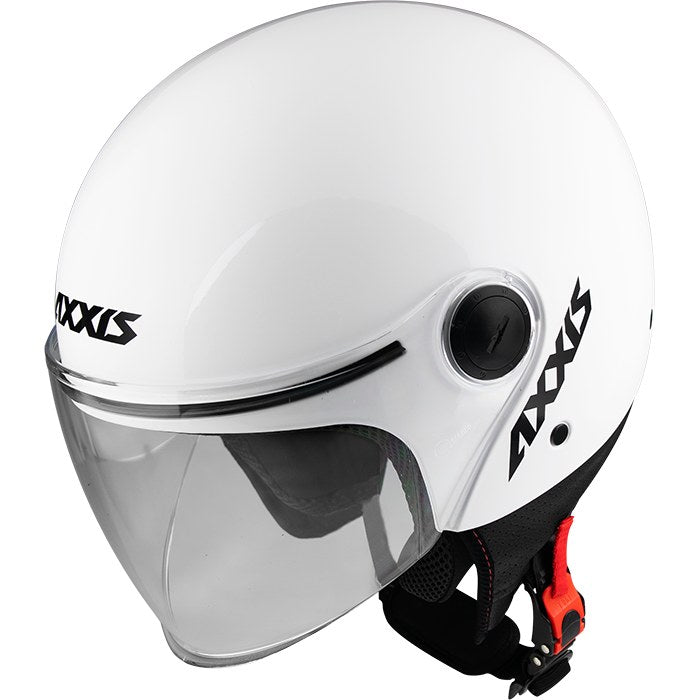 Axxis, Helmet Square Solid Gloss Pearl White, Available in Different Sizes