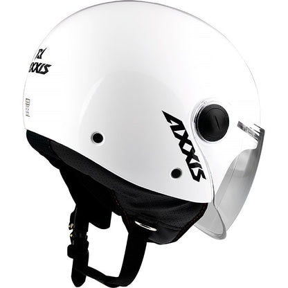 Axxis, Helmet Square Solid Gloss Pearl White, Available in Different Sizes