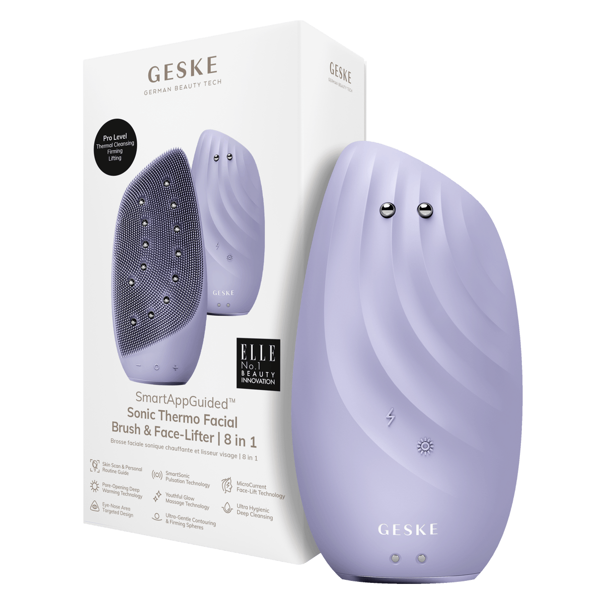 Geske, Sonic Thermo Facial Brush & Face-Lifter | 8 in 1, Available in Different Colors