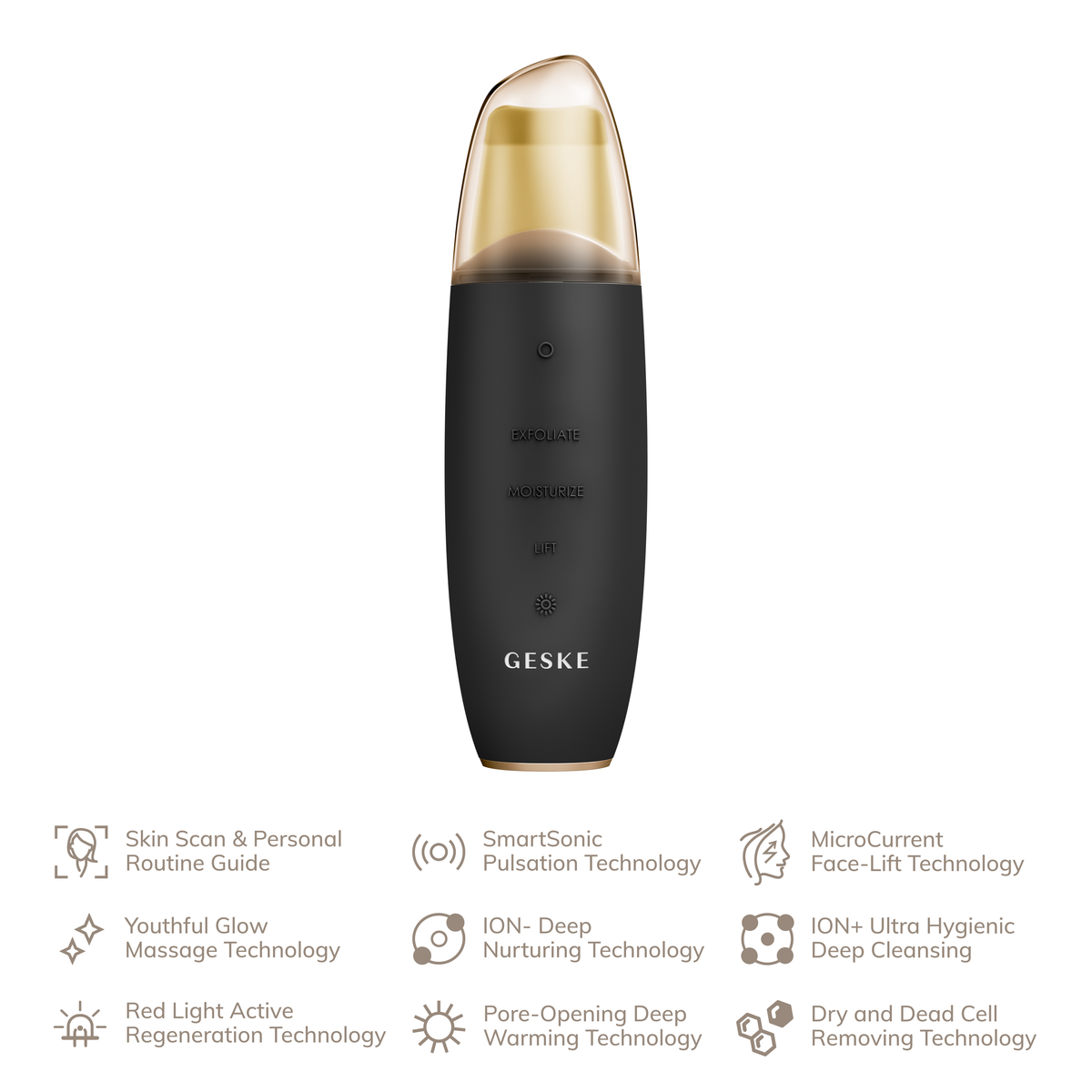 Geske, MicroCurrent Skin Scrubber & Blackhead Remover | 9 in 1, Available in Different Colors