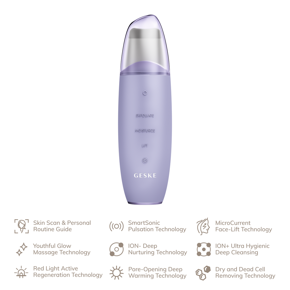 Geske, MicroCurrent Skin Scrubber & Blackhead Remover | 9 in 1, Available in Different Colors