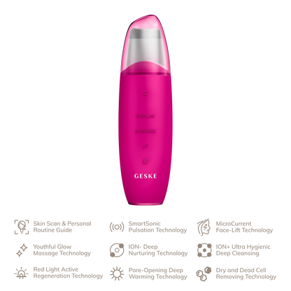 Geske, MicroCurrent Skin Scrubber & Blackhead Remover | 9 in 1, Available in Different Colors