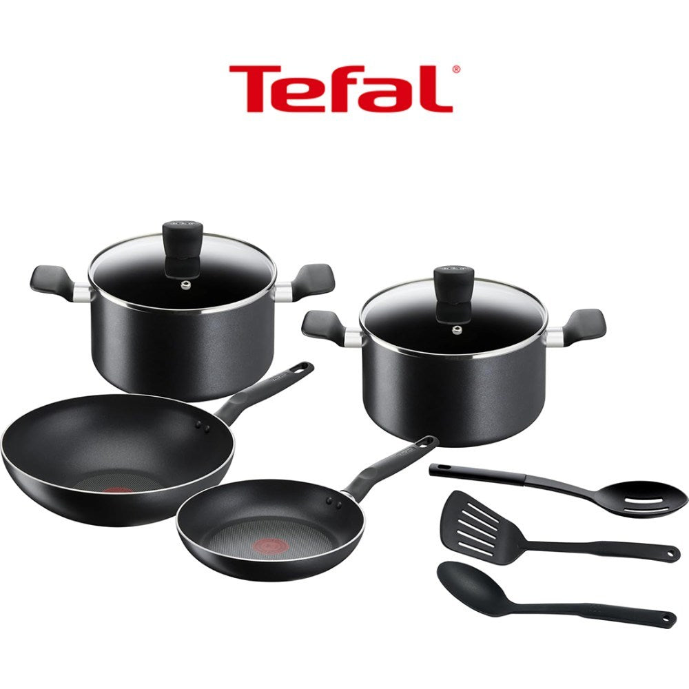 Tefal, Aluminum Super Cook Non-Stick Cookware 9Pcs Set