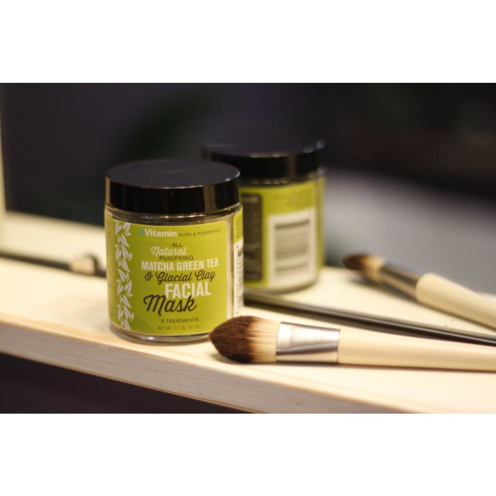 InVitamin, All Natural Purifying Matcha Green Tea & Glacial Clay Facial Mask