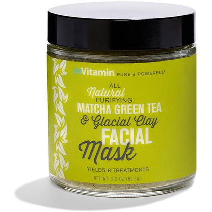 InVitamin, All Natural Purifying Matcha Green Tea & Glacial Clay Facial Mask