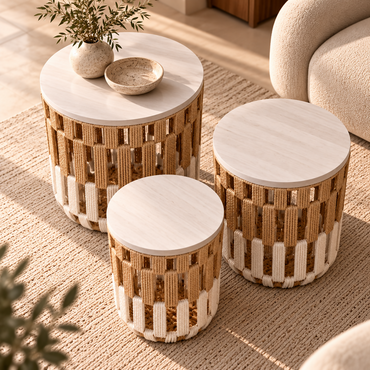 Sahara Woven Nesting Tables – Set of 3 | 9307-10